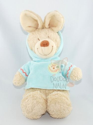  basic lapin capuche bleu beige 